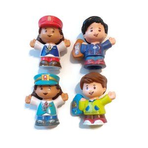 Fisher-Price Little People Train Conductors and Passengers Jane Kathy Jack Koby
